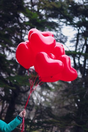 Воздушный шар 16″ сердце надутый гелием