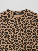 Футболка для девочки леопардовая