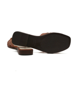 Шлепанцы кожаные symo Guess - коричневый(FL6SYM LEA19)