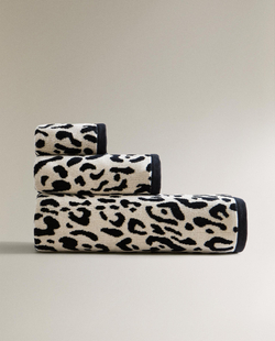 Zara Home Полотенце для лица и рук из хлопка, чёрный · 2546/013