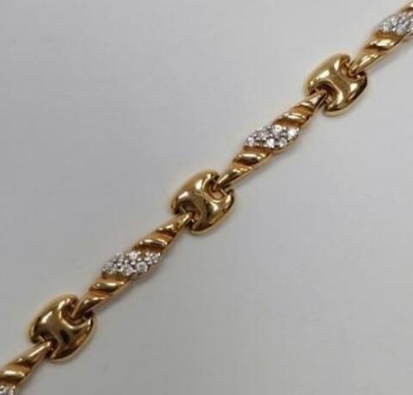 Браслет из золота с фианитами