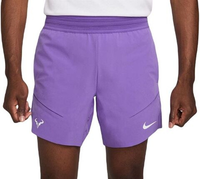 Мужские шорты теннисные Nike Court Dri-Fit Advantage Short 7in Rafa - action grape/yellow strike/white
