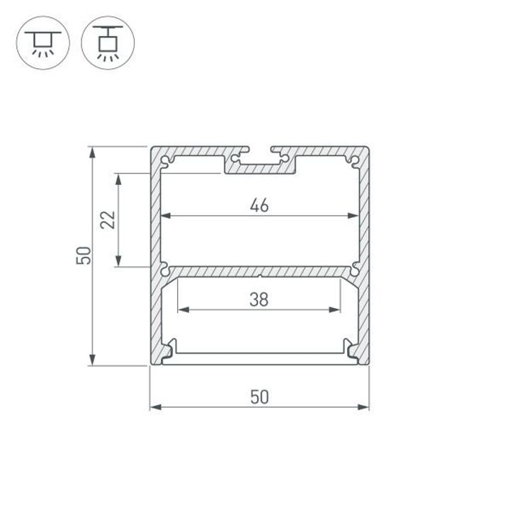 Профиль Arlight SL-Line-5050-3000 Anod 036202