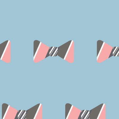 узор с галстук бабочка. галстук-бабочка с черными, белыми и розовыми полосками на синем фоне