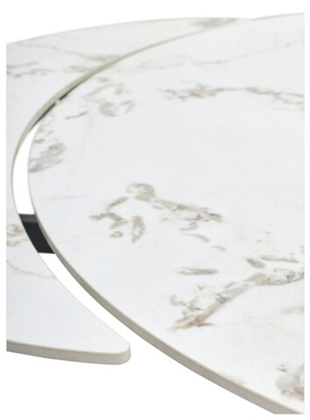 Стол М-City DISAUR Буено (Bueno) 120 Мрамор (Gloss Golden Jade Solid Ceramic), Черный