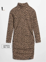 Платье-водолазка для девочки обтягивающее на осень