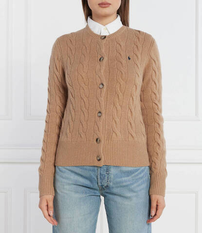 Хлопковый кардиган POLO RALPH LAUREN - коричневый(211910443)