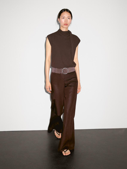 Massimo Dutti Топ без рукавов, коричневый