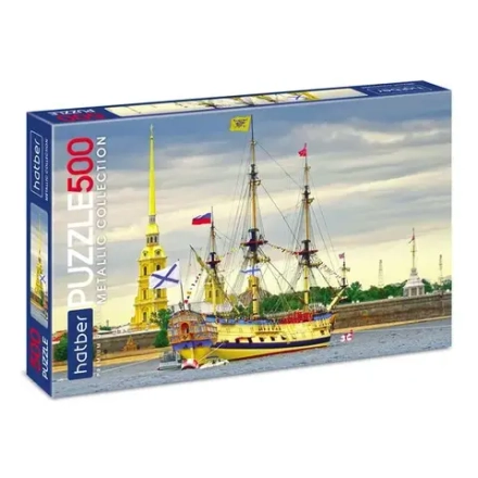 Пазл Hatber "Корабль "Полтава" на Неве" "Premium", 500 деталей , 500П32ф_23887, картонная основа, от 12 лет