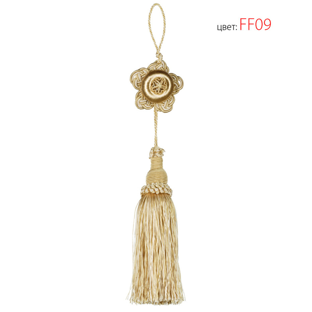 Розетка с кисточкой Modern Trimmings арт. Giati col. FF09 (высота кисти 15 см)