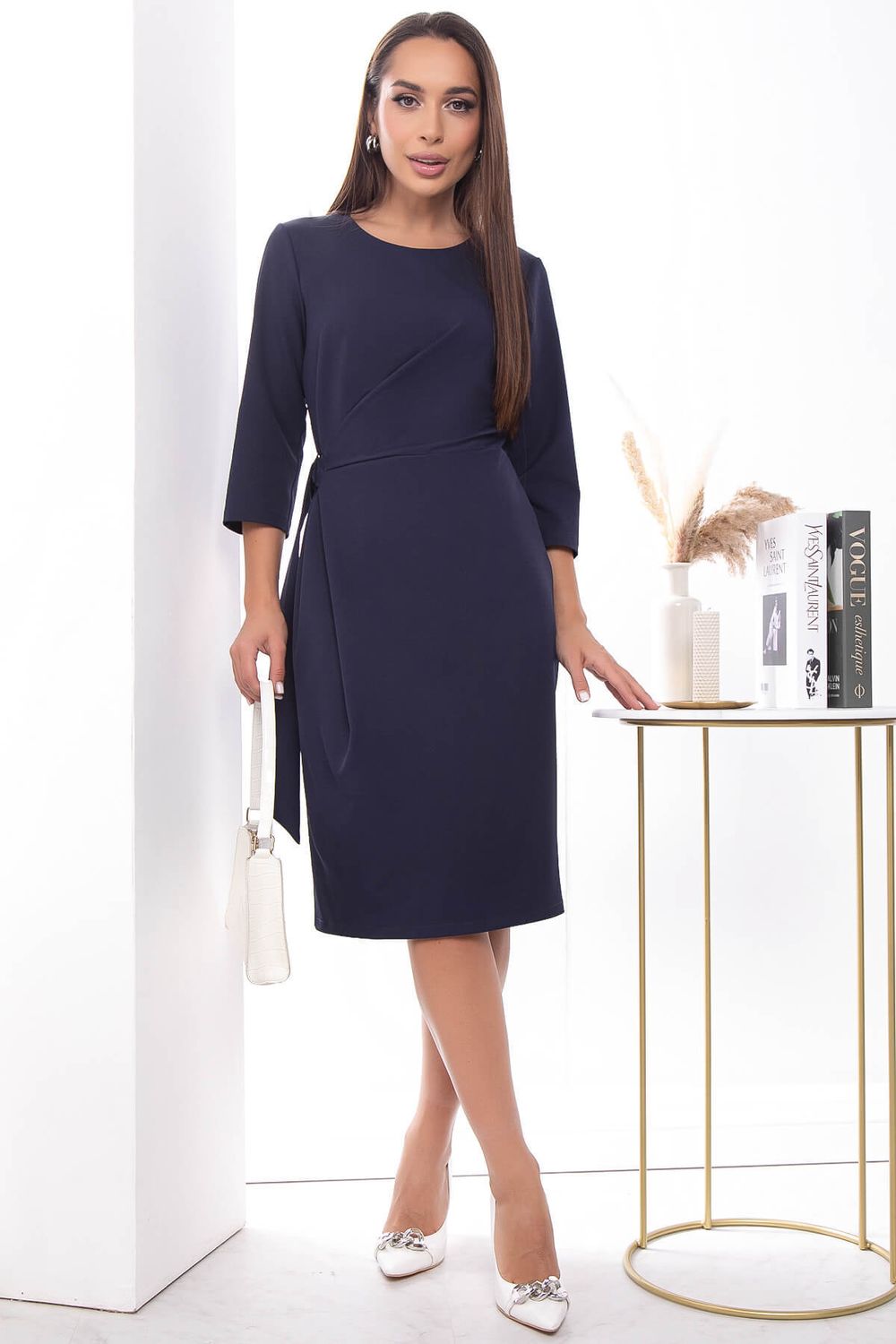 Платье "Фабиана" П7336 (темно-синее) LT Collection