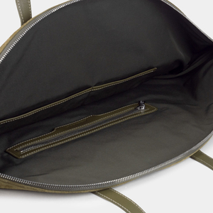 Сумка Giselle из замши и кожи теленка, цвета оливы