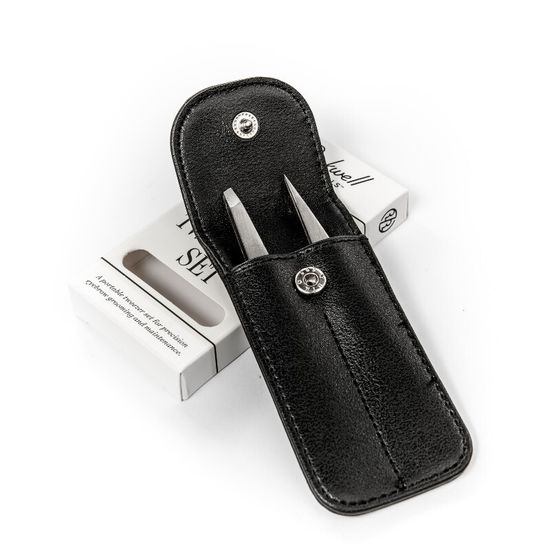 Набор пинцетов Rockwell, нержавеющая сталь, 2 предмета, чехол