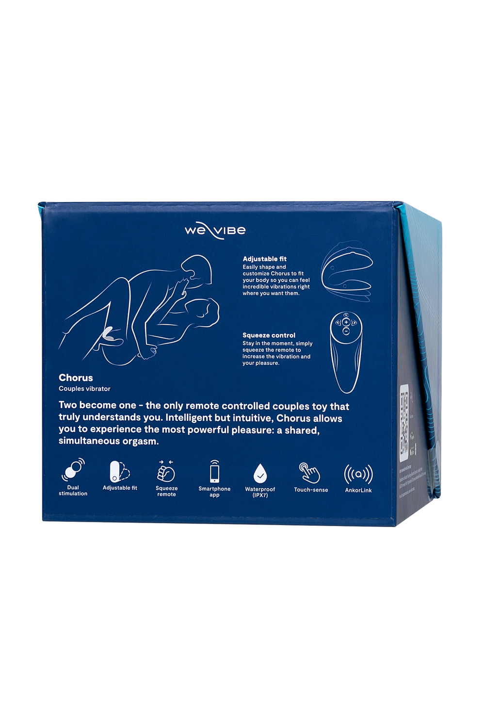 Вибромассажер для пар We-Vibe Chorus синий 11 см