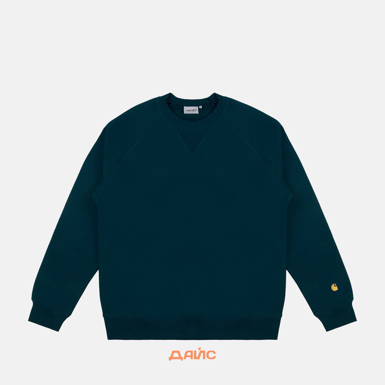 Толстовка мужская Carhartt WIP Chase Sweatshirt артикул:I033660_duck_blue - купить в магазине Дайс