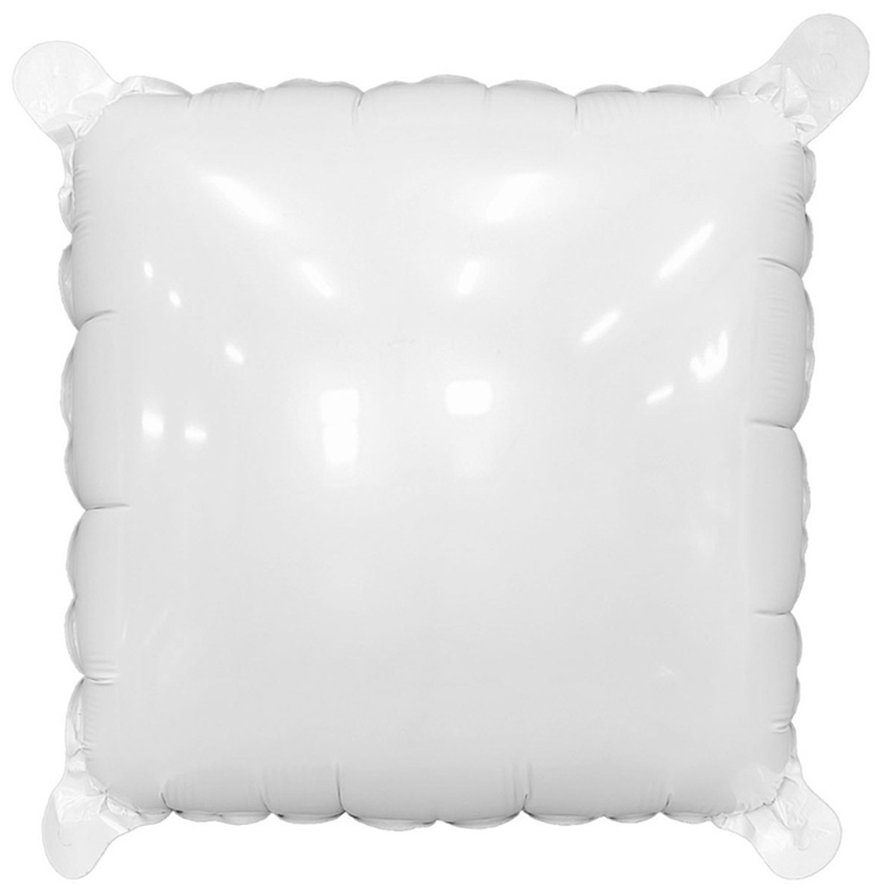 Шар фольгированный Квадрат 40 см (Белый)