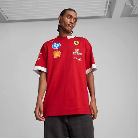 PUMA X SCUDERIA FERRARI МУЖСКАЯ ФУТБОЛКА DRIVERS 2025, КРАСНЫЙ