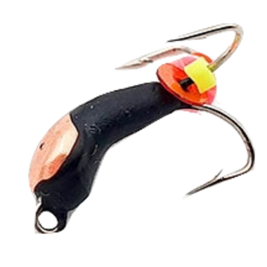 Мормышка вольфрам Volfram37 Чёртик Банан с коронкой d-3.0мм 0.7г (125) 1шт  Медь