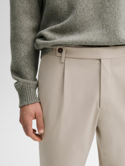 Massimo Dutti Костюмные брюки из смесового хлопка, песочный