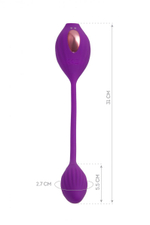 Фиолетовый вакуумный стимулятор клитора Ginny с виброяйцом