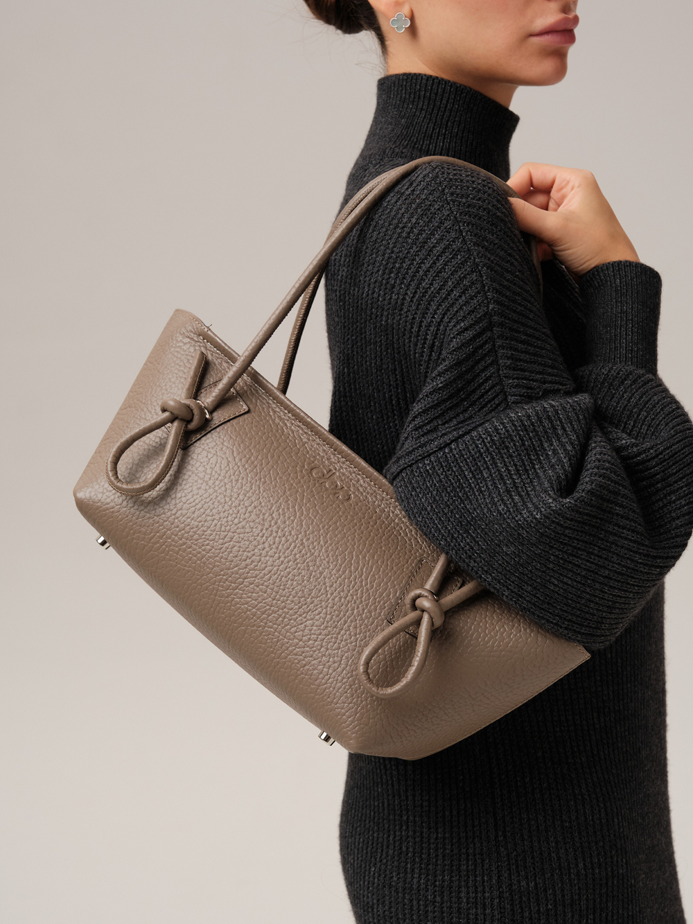 Кожаная сумка DBR 31340 тауп