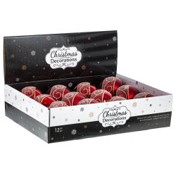 GAEM Набор из 12шт Украшение новогоднее "Шар", D 8 см, L35 W27 H8,5 см