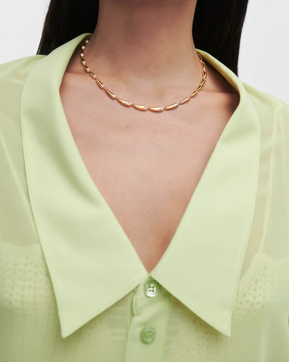 Колье Caramelle серебро 925 пробы покрытое золотом