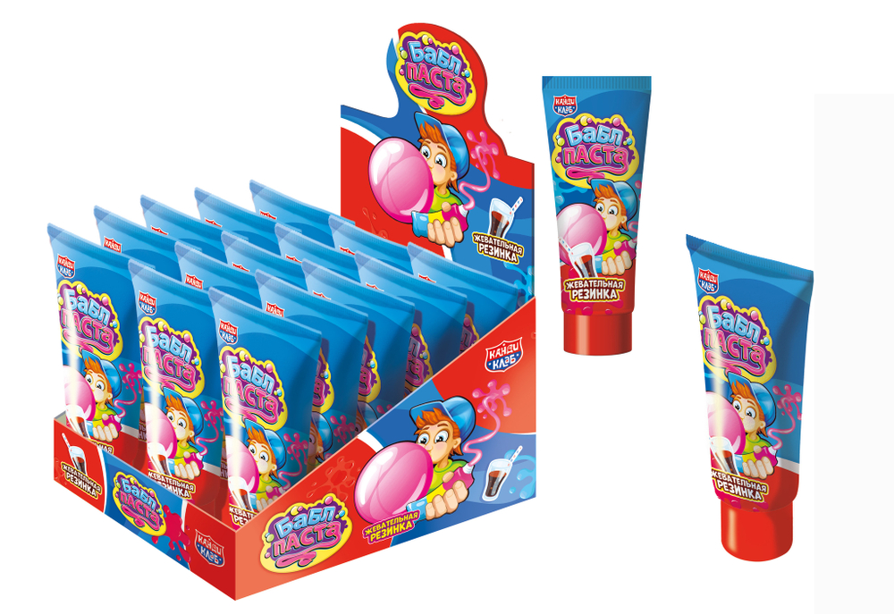 Жев. рез. "Bubble паста" со вк колы 12*20шт 22г