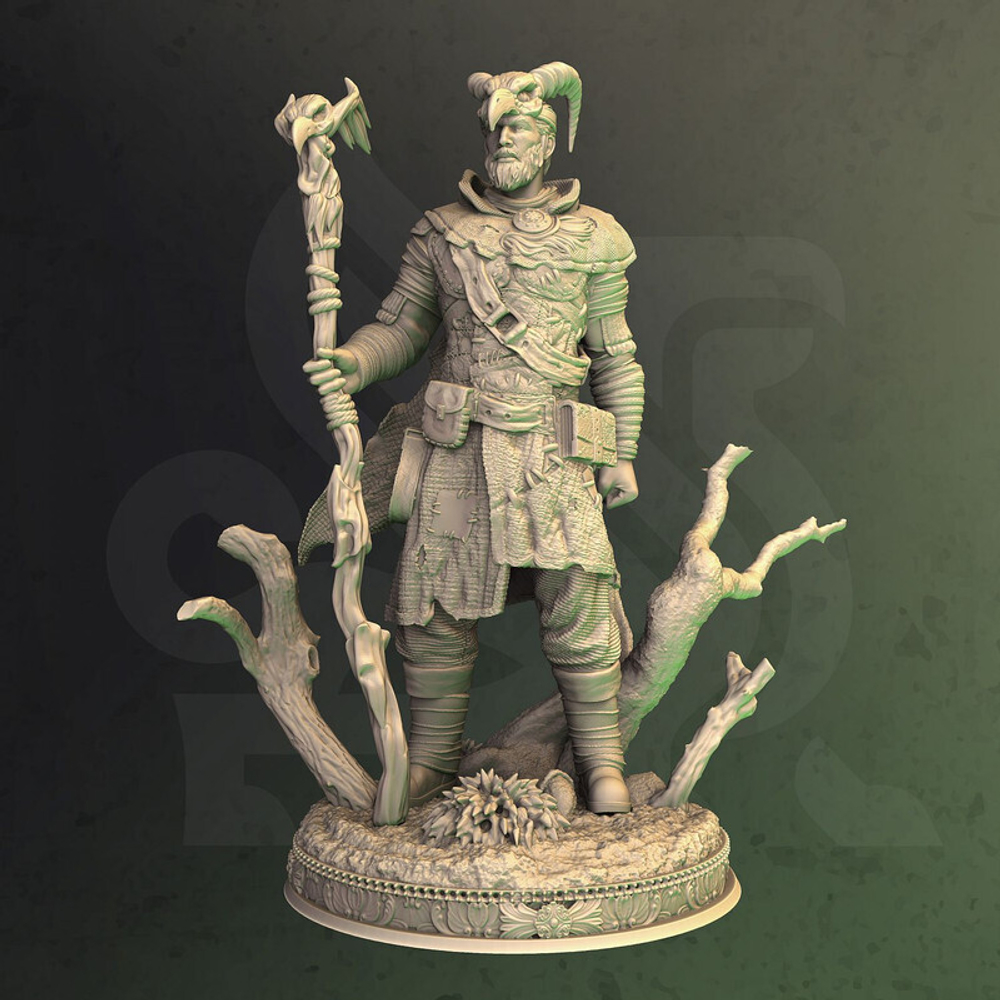 Человек Друид Шаман Маг Волшебник миниатюра для dnd, днд, pathfinder, фентези, Настольная игра, НРИ, Варгейм, РПГ