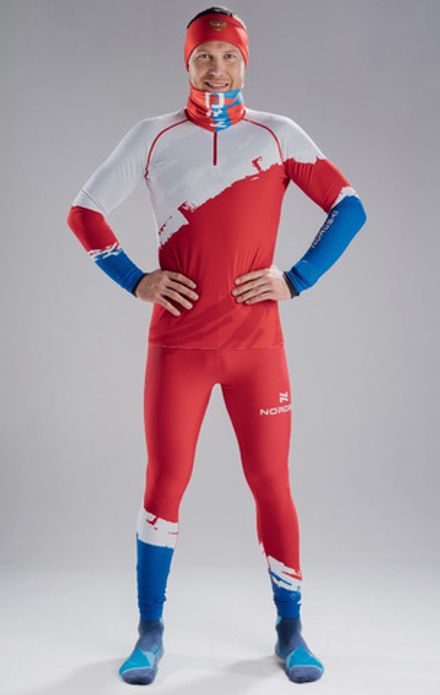 Детский раздельный лыжный гоночный комбинезон NordSki Premium Red Rus 2020