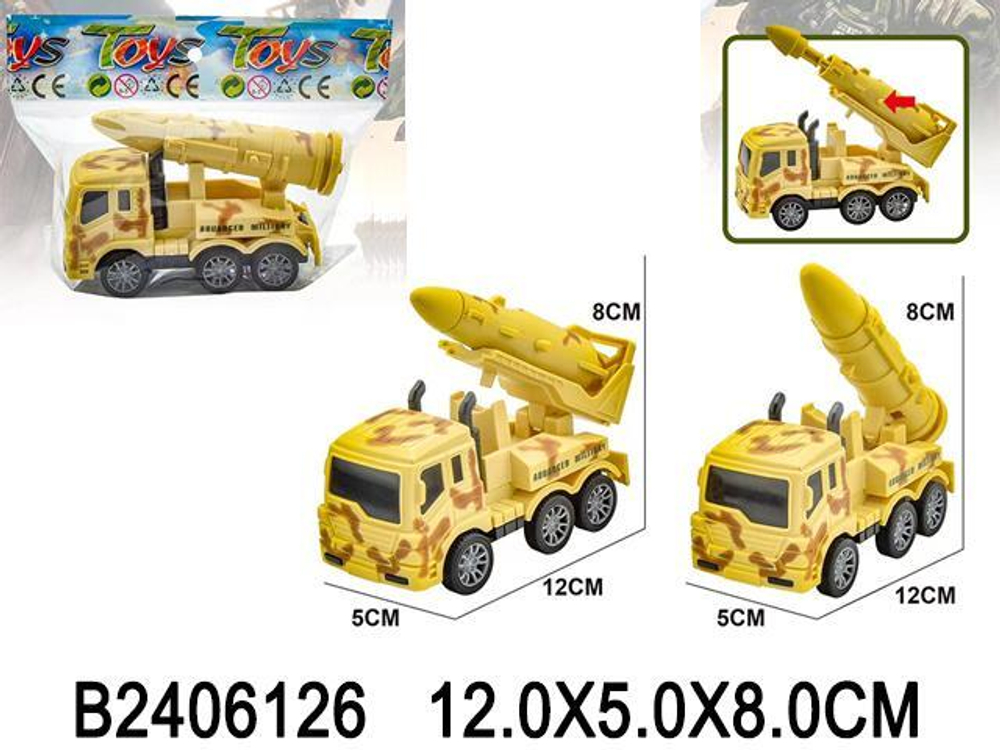 Машина Военная ин. 12см, пакет BS4409