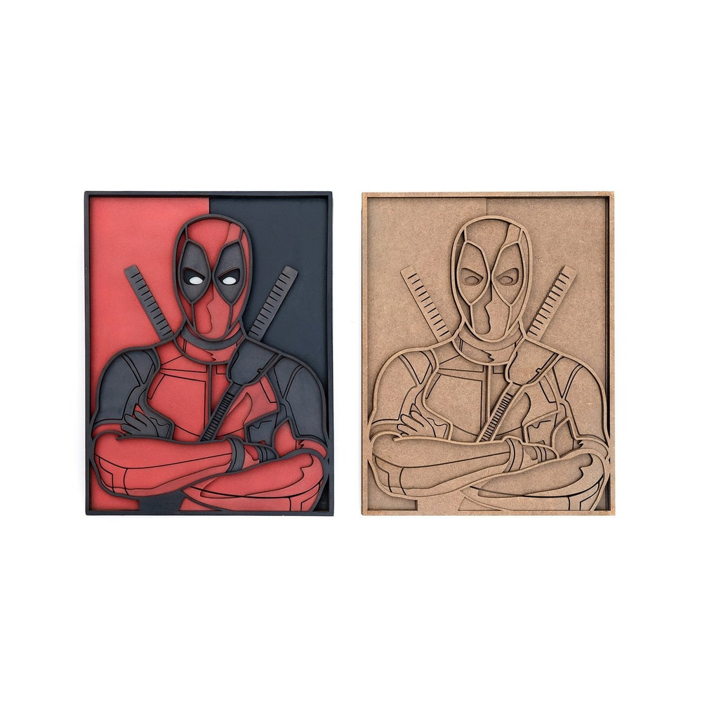 Дэдпул от SamCraft - сборные объемные картины из дерева своими руками, покрась, собери и склей