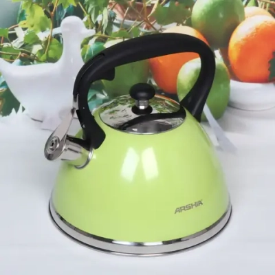 Чайник из нержавеющей стали 3л «ARCHIA» со свистком, лайм
