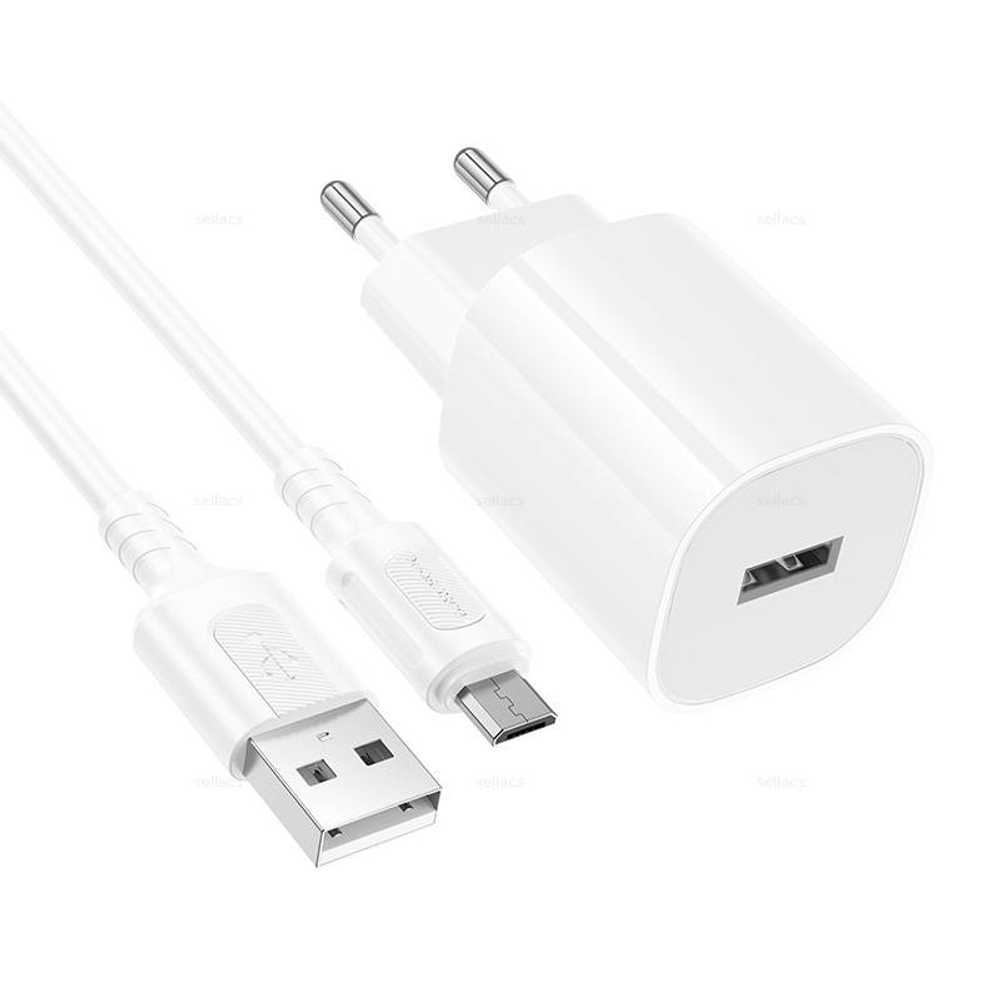 Зарядное устройство на Micro Borofone BA101A (white)