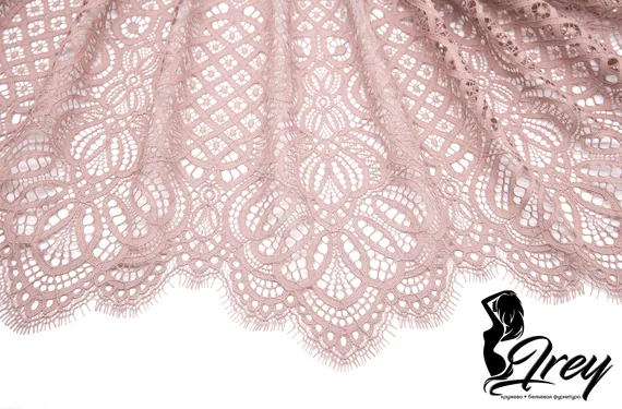 01-58 Кружево шантильи 25 см, кофейная роза