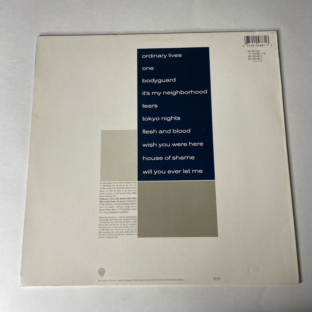 Винтажная виниловая пластинка LP Bee Gees One (Germany 1989) Flesh And Blood