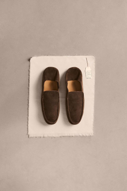 ZARA КОЖАНЫЕ ЛОФЕРЫ - LIMITED EDITION, КОРИЧНЕВЫЙ