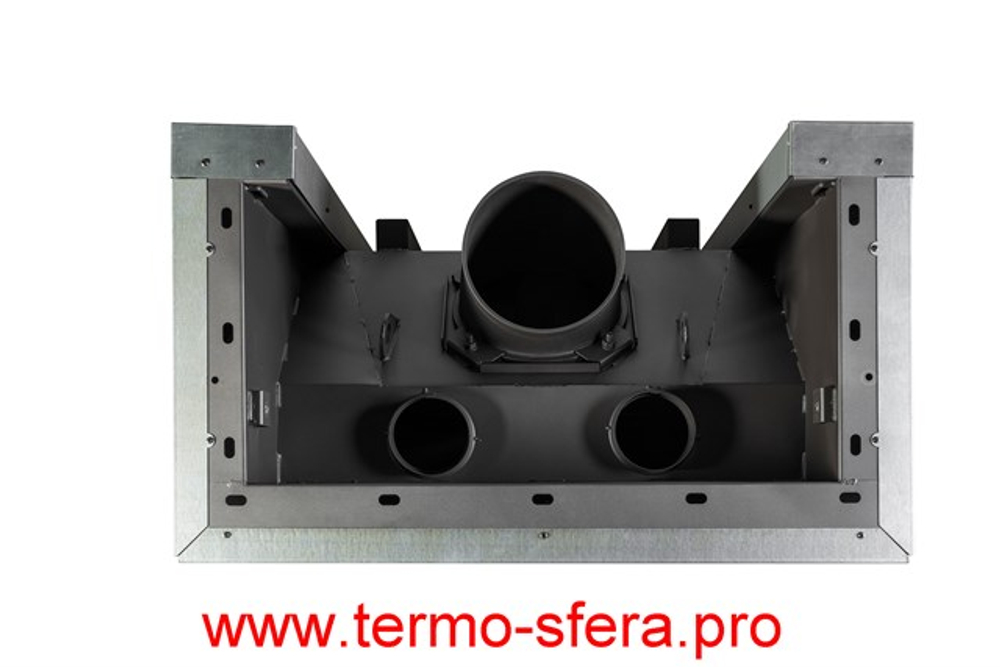 Каминная топка Экокамин ДЕЛЬТА 1000 V три стекла принтинг, вертикальная ламель