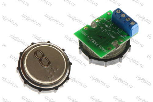 Кнопка (кнопочный модуль) ВКЛ13А-2-4П "8 этаж", круглая, красная подсветка, с кодом Брайля