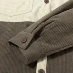 Рубашка YMKASHIX Velvet Button Серо-Бежевая