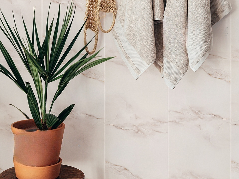 Самоклеящаяся панель ПВХ Мрамор розовый 600х300х2 мм