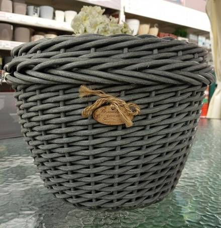 Кашпо Серый шлиф.12л