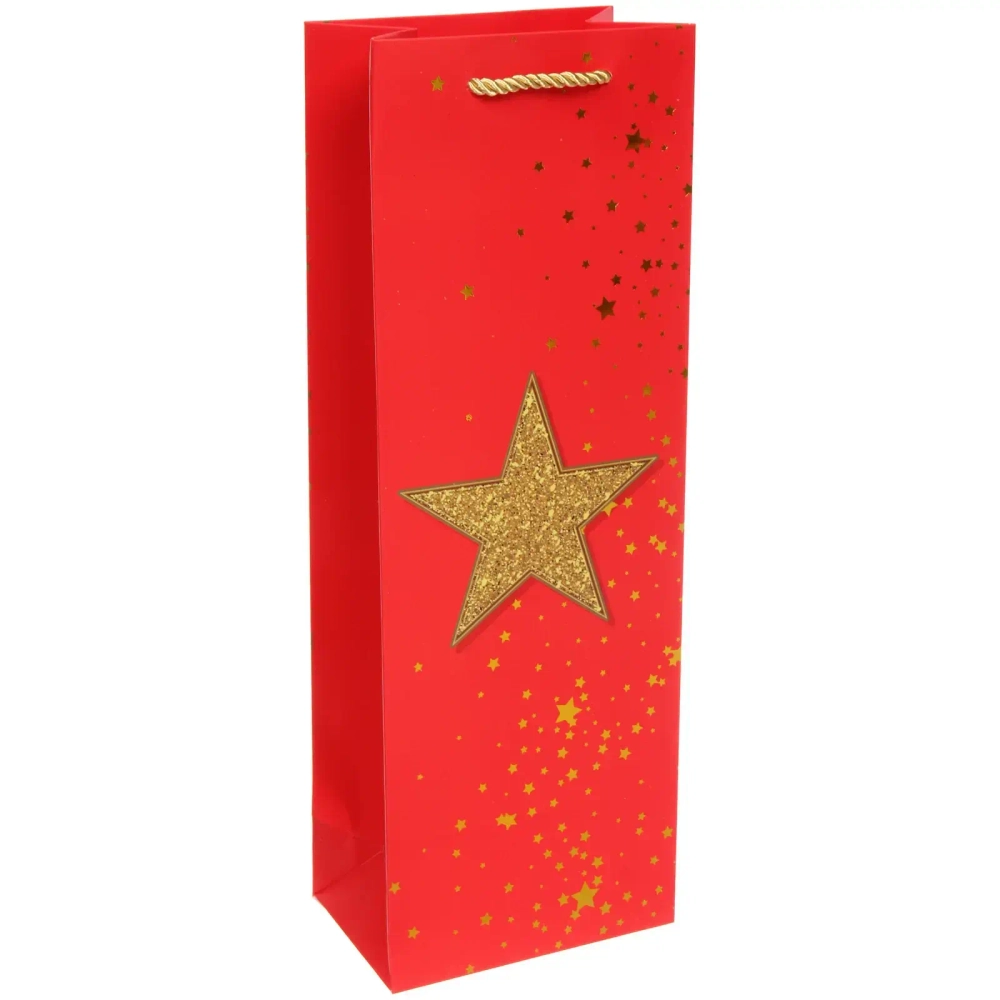 Пакет под бутылку «Звезда» 36*12,5*8,5 см