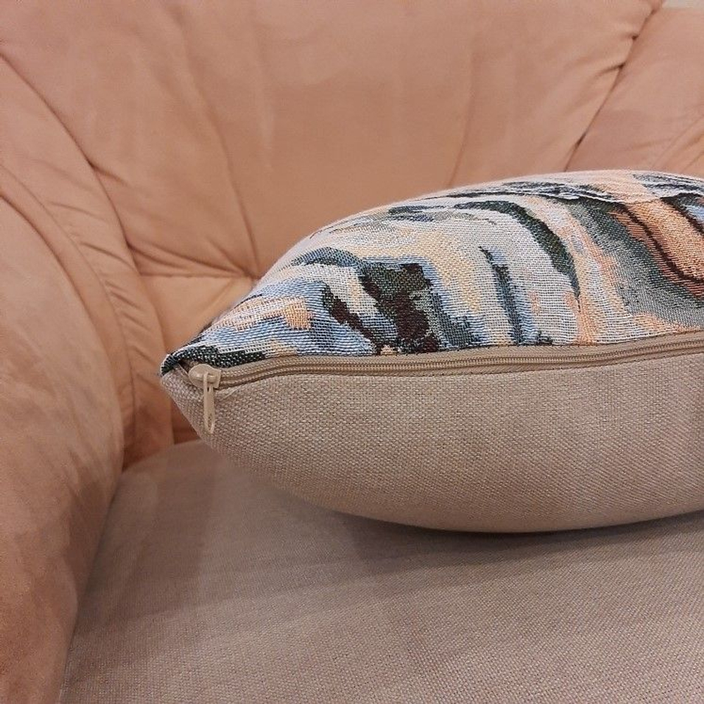 Декоративная гобеленовая наволочка для интерьерной подушки Рождественский подарок 38*38