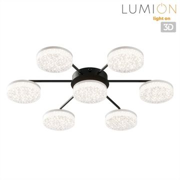 Потолочная светодиодная люстра с пультом ДУ 90W 3000-6000K 8236/7CL черный Didana Lumion