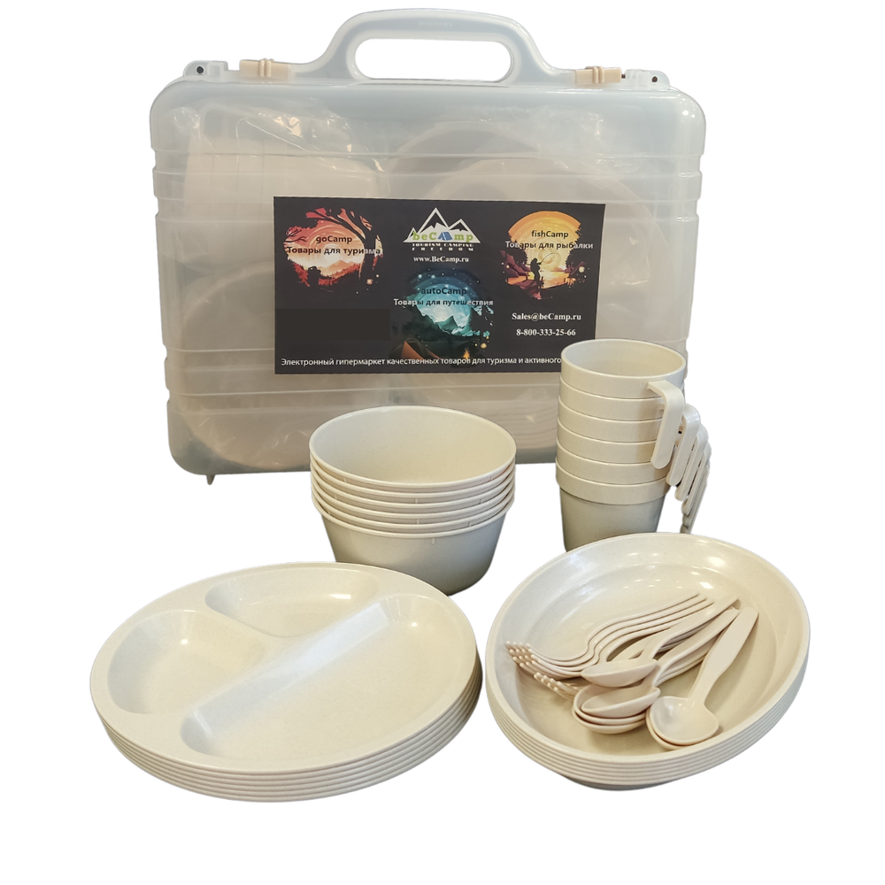 Туристический набор посуды для кемпинга beCamp Dishes36