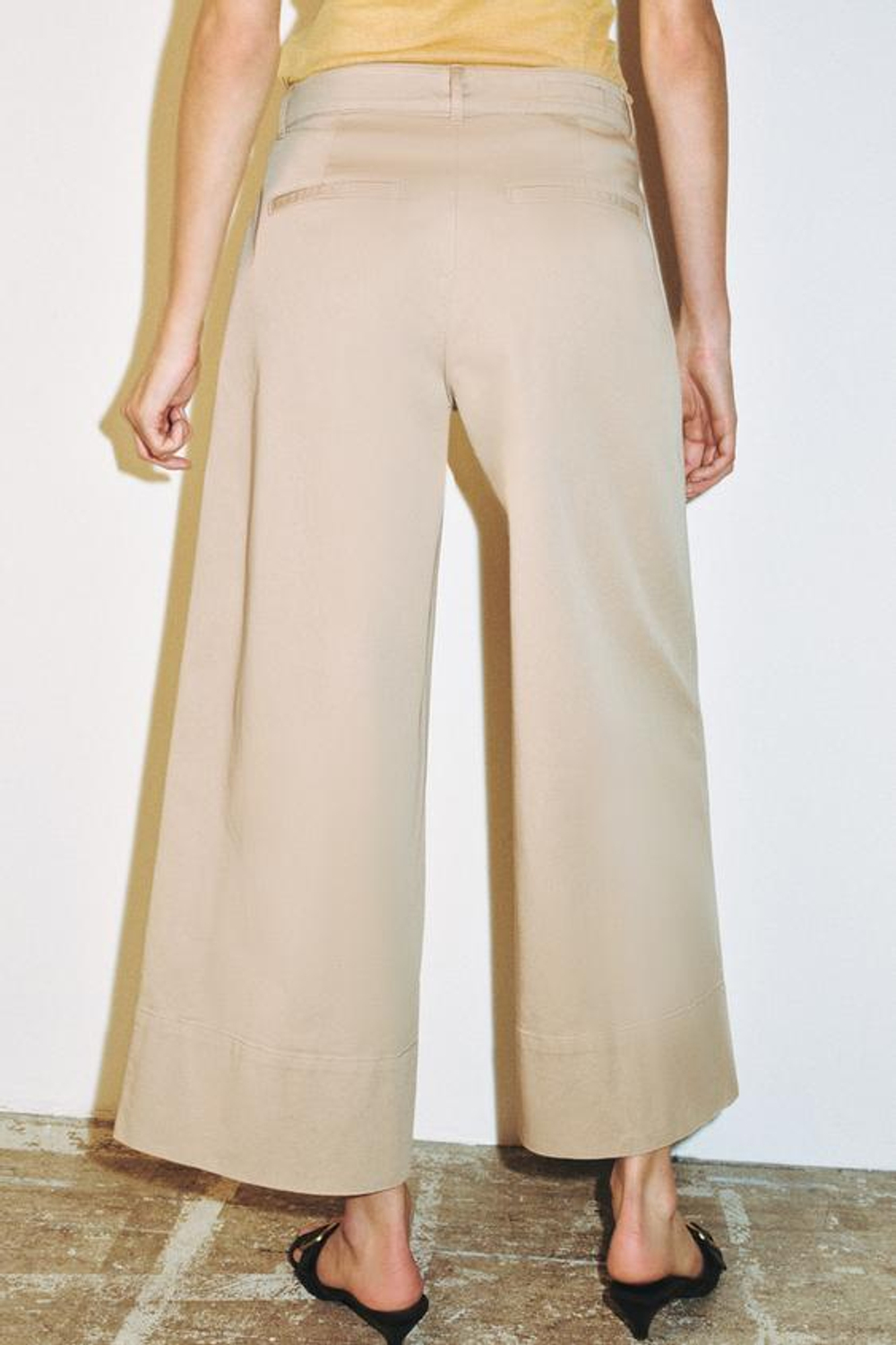 ZARA ДЖИНСОВЫЕ КЮЛОТЫ Z1975, СВЕТЛЫЙ ЖЕЛТО-КОРИЧНЕВЫЙ