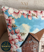 Декоративная гобеленовая наволочка для интерьерной подушки Старый город 68х47