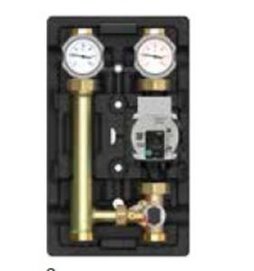 Насосная группа Meibes MK со смесителем 1" с насосом Grundfos UPM3 Hybrid 25-70, подача слева