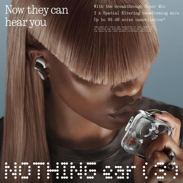 Беспроводные наушники Nothing Ear 3 (2025, B173), Черный | Black